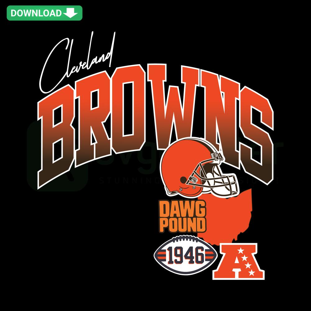 Cleveland Browns Helmet Dawg Pound SVG; digital design resource; vector file; team logo; football-inspired; instant download.