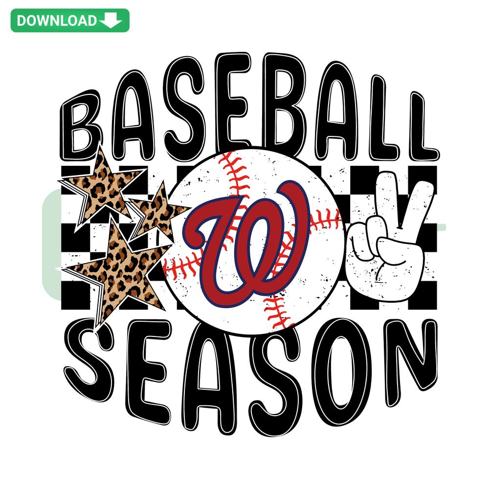 Washington Nationals SVG Design: Baseball, SVG Digital Download, MLB, Red and White Team Logo, Washington Nationals Fan Art