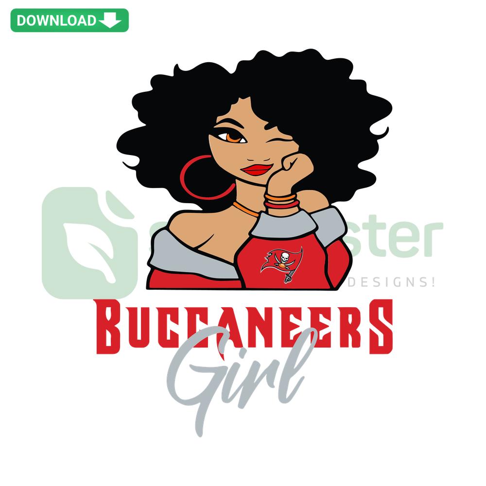 Buccaneers Girl SVG Design for Home Decor, featuring pirate-themed elements, perfect for crafting or digital projects.