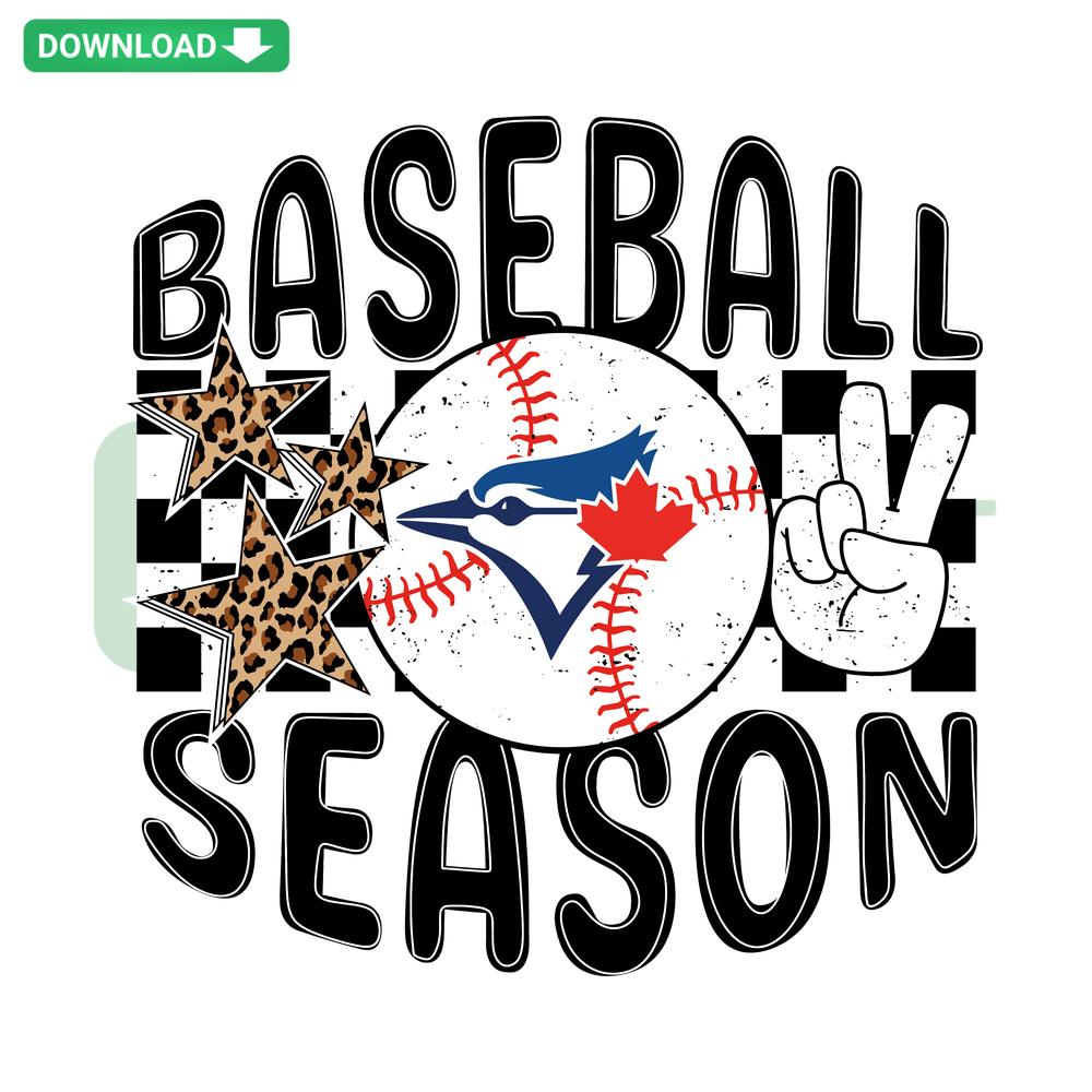 Toronto Blue Jays SVG design with baseball theme, digital download for craft projects, perfect for baseball season enthusiasts.