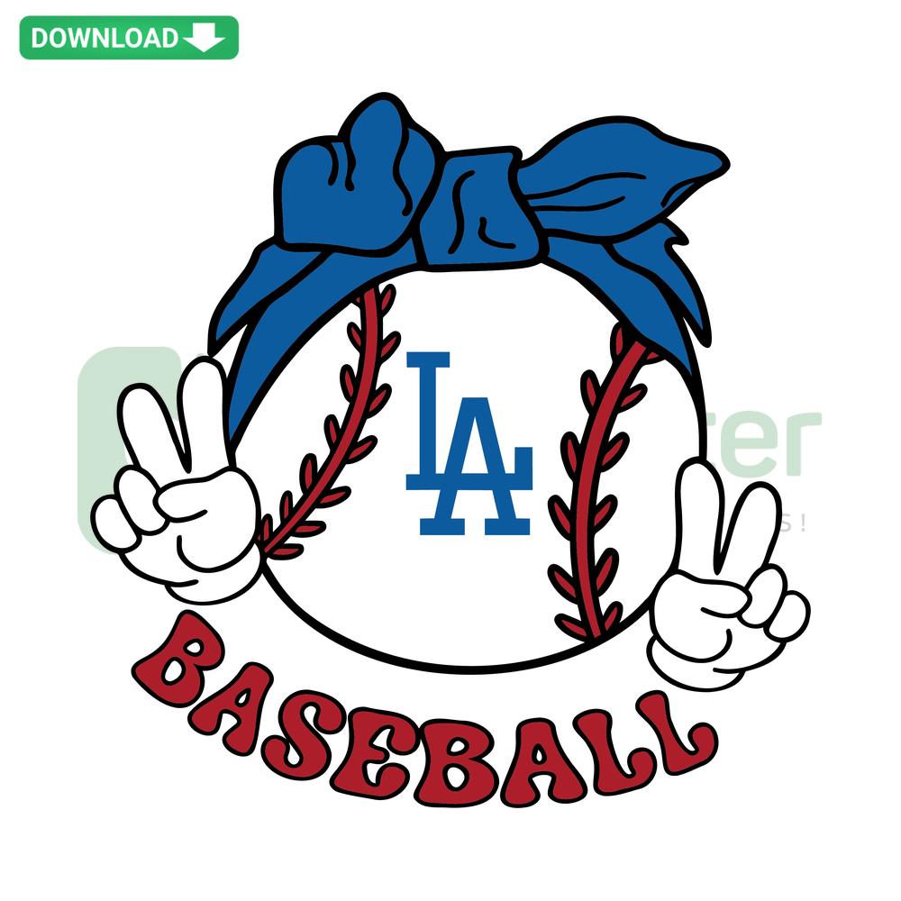 Los Angeles Dodgers MLB Team Logo SVG, Editable SVG Files, Stylish Baseball Design, Perfect for Custom Sports Graphics