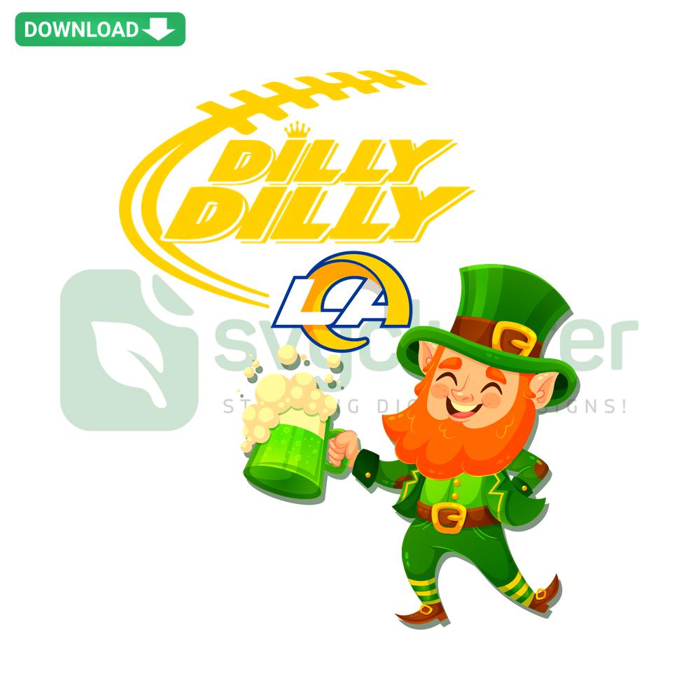 Los Angeles Rams St. Patrick's Day SVG: Dilly Dilly Design, Instant Download for Designers, NFL SVG, Shamrock Theme
