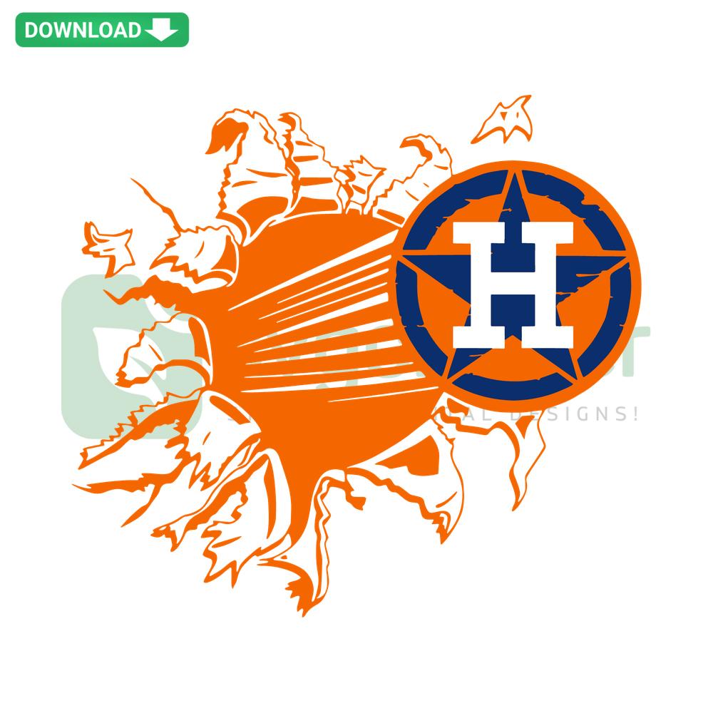 Houston Astros Strong SVG Digital Download: Bold team logo with vibrant colors, instant download for creative projects.