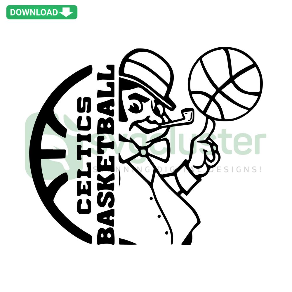 Celtics Basketball SVG Cricut Download: Printable, Green Celtics Basketball Design, Digital Cutting File, SVG for Crafting