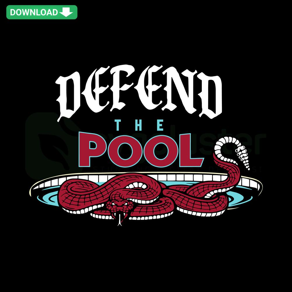Arizona Diamondbacks Defend the Pool SVG Clip Art: bold baseball graphic, SVG design featuring team colors and logo elements.