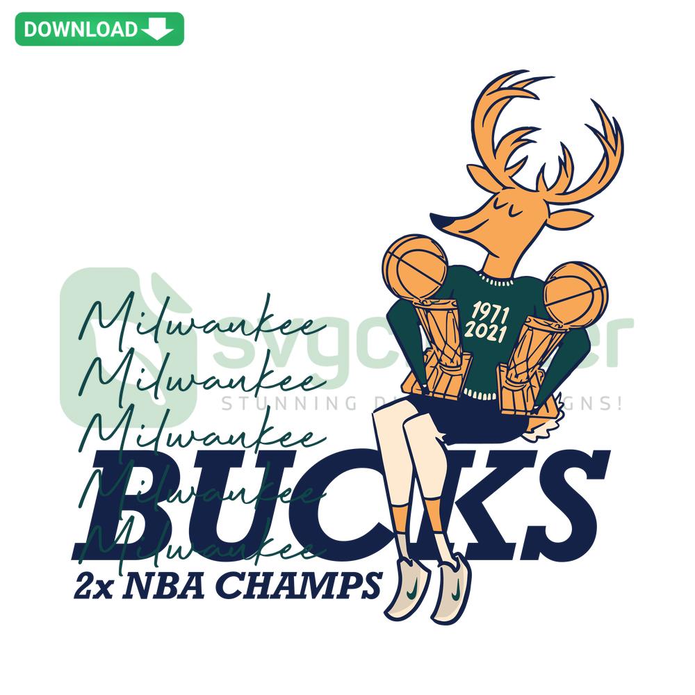 Vintage Bango Milwaukee Bucks SVG, perfect for scrapbooking, featuring retro team mascot design with vivid colors and bold outlines.