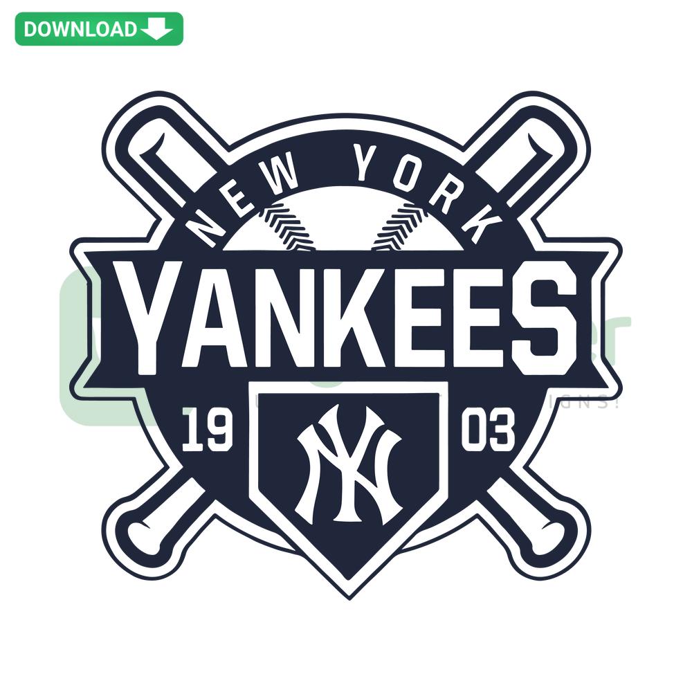 Yankees Baseball SVG Design - New York MLB Team Patterns for Crafts, Digital Download. Perfect for DIY, Cricut Projects.