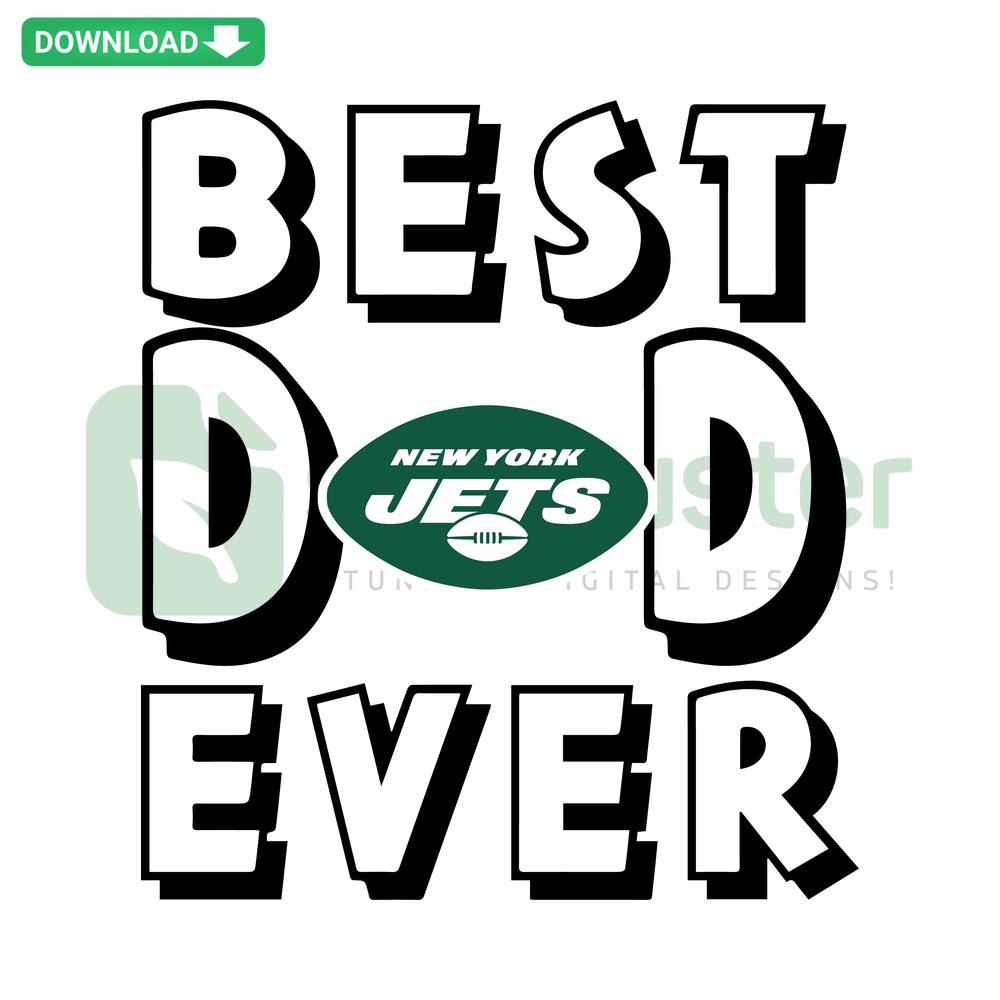 Best Dad Ever New York Jets SVG Design, Football-themed SVG File, Ideal for DIY Projects, Father’s Day Gift, Sports SVG
