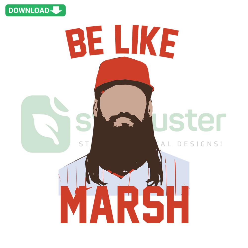 Philadelphia Phillies Baseball SVG Design, features text Be Like March, digital craft, printable SVG for sports fans and crafters.