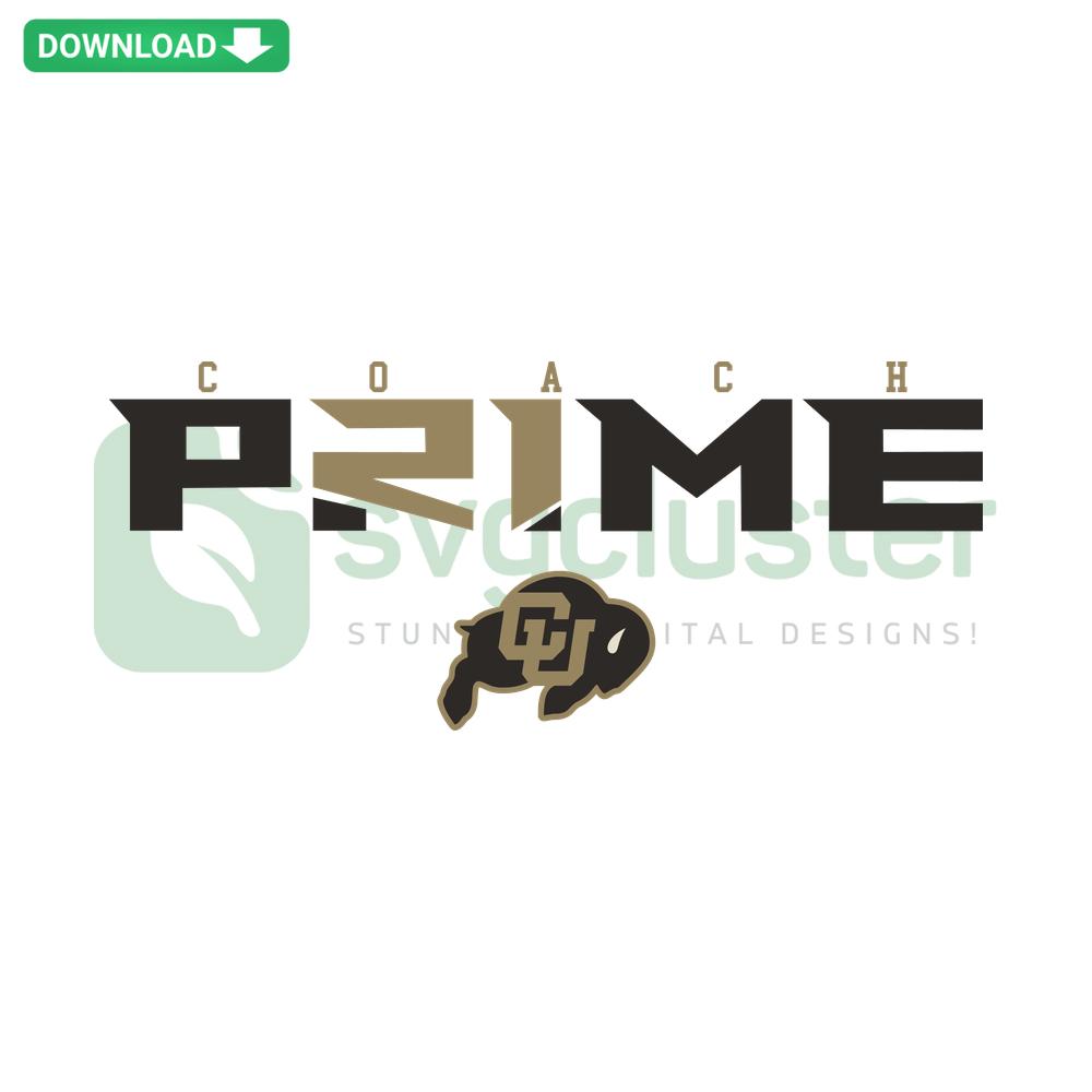Buffaloes Football SVG featuring Coach Prime, perfect for Cricut; printable craft design, Colorado Buffaloes theme.