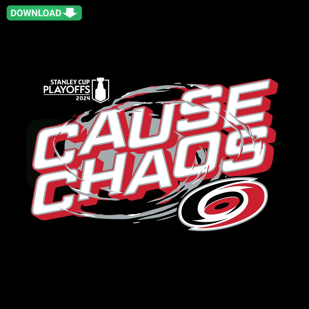 Carolina Hurricanes 2024 Stanley Cup Playoffs SVG design featuring vibrant team colors, perfect for wall art decor.
