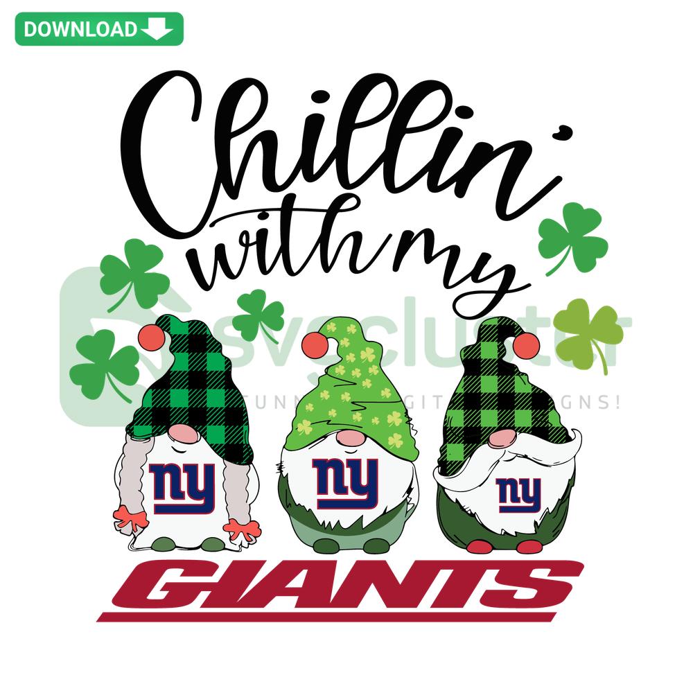 Chillin With My Giants SVG, playful giant-theme design, SVGCluster digital download, bold text with fun illustrations.