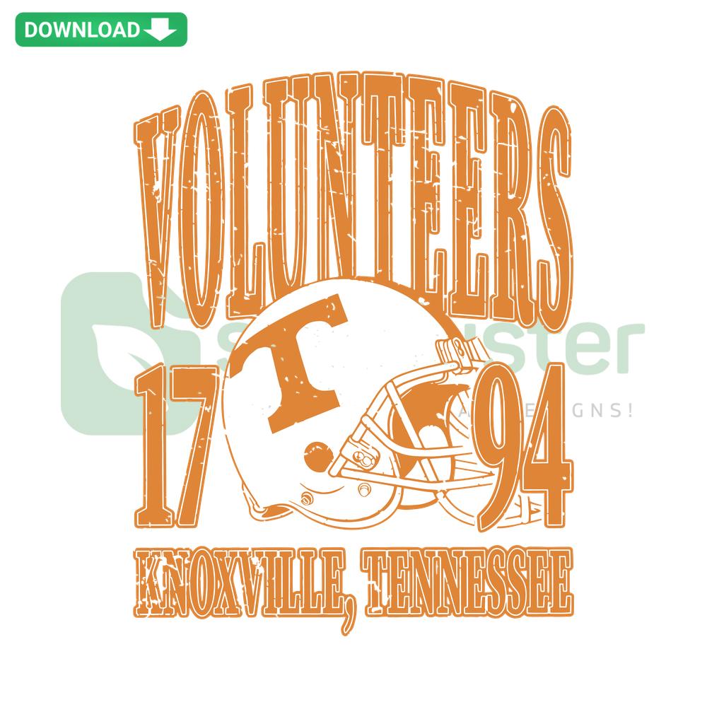 Tennessee Vols 90s Vintage Football SVG with Retro Design, University of Tennessee Volunteers Logo, Commercial Use Files