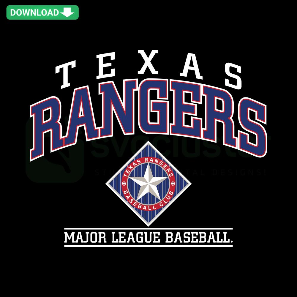 Texas Rangers MLB SVG for Cricut, High-Quality Baseball Design, SVG Files Download, Perfect for DIY Sports Crafts