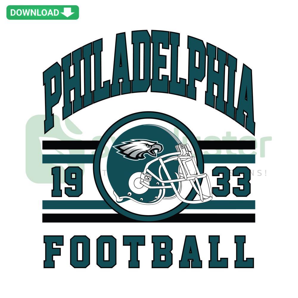 Vintage Philadelphia Football 1933 SVG, Premium Designer SVG File, Retro Sports Design for Digital Use
