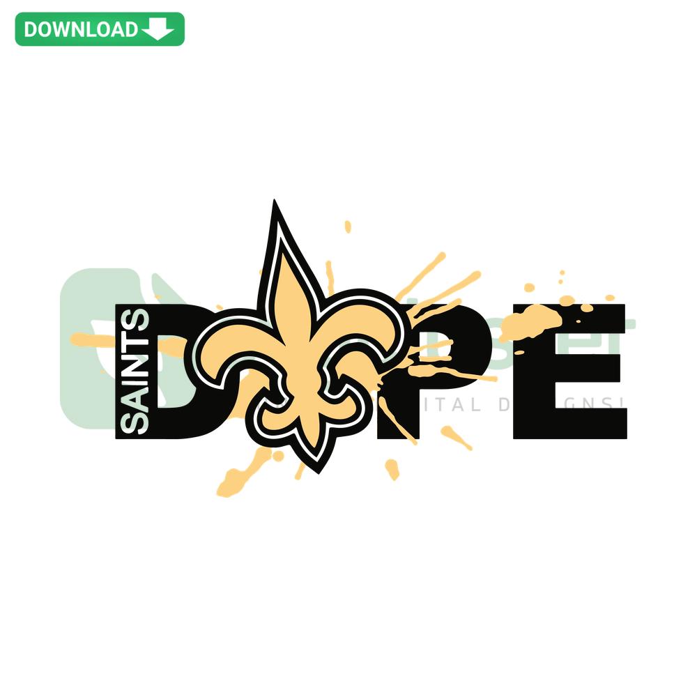 Dope Saints Logo SVG, intricate design with bold typography, perfect for home decor, digital download, SVG format.