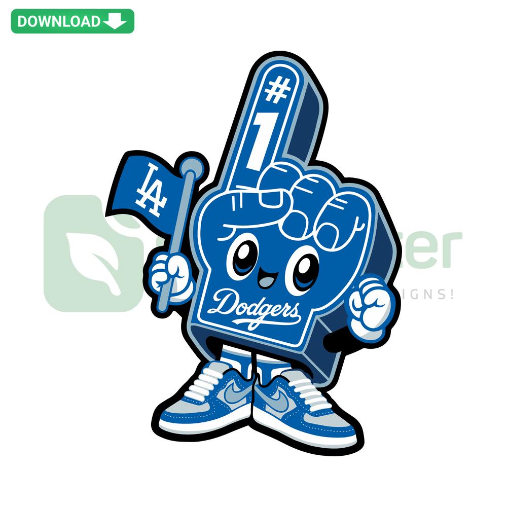 Cute Mr Dodger Foam Finger SVG, wall art digital download, playful character design, SVG files for home décor fans.