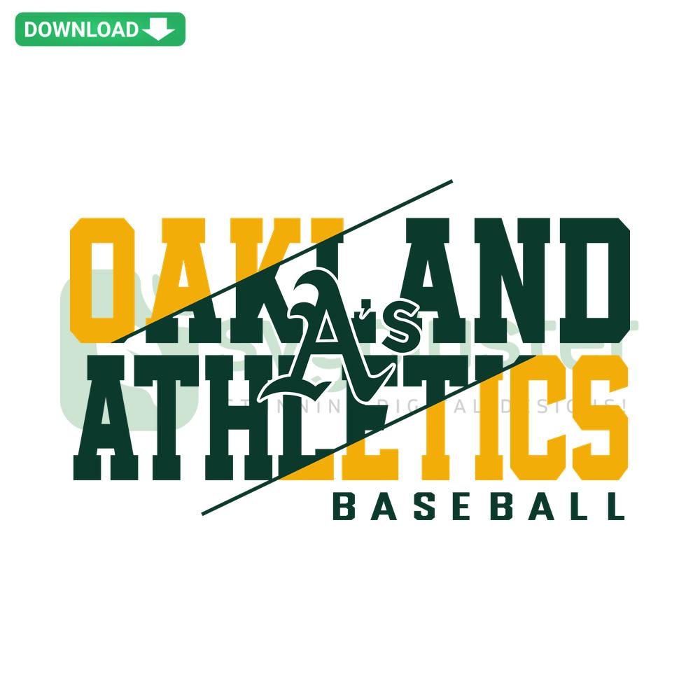 Oakland Athletics Baseball SVG, Cricut Template, MLB Logo Digital Download, Perfect for DIY Crafts and Projects.