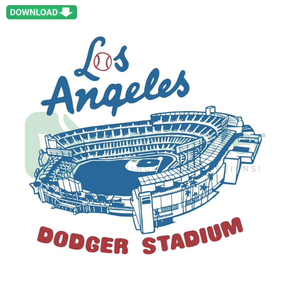 Dodger Stadium Los Angeles Baseball SVG Design, Printable Digital Download, High-Quality Sports Vector Art for Crafting Projects.