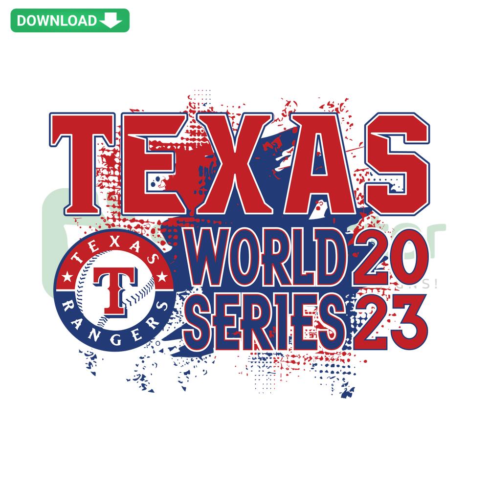 Texas Baseball World Series 2023 SVG Digital Download featuring stylized baseball icon, perfect for sports crafting projects.