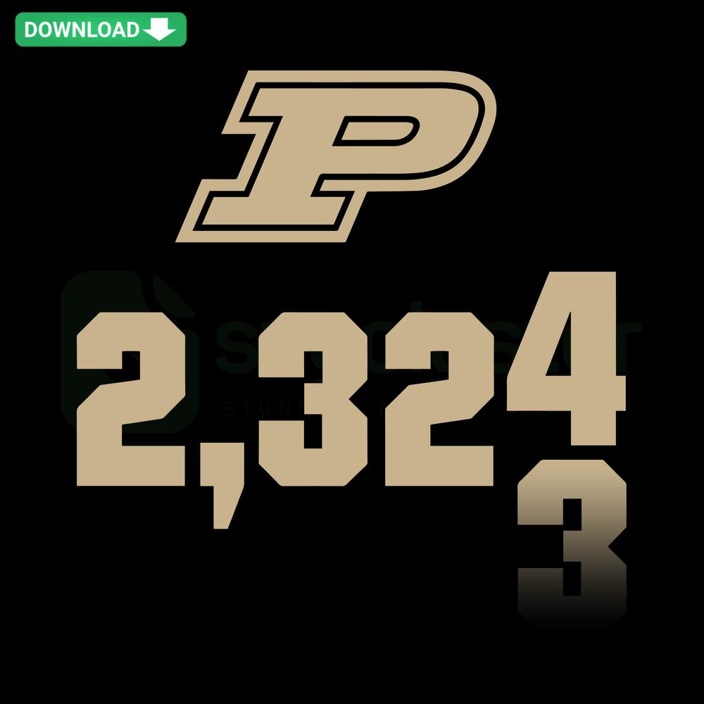 Zach Edey Purdue Boilermakers NCAA All-Time Scorer SVG for Cricut Silhouette, Stylish Purdue Basketball Design