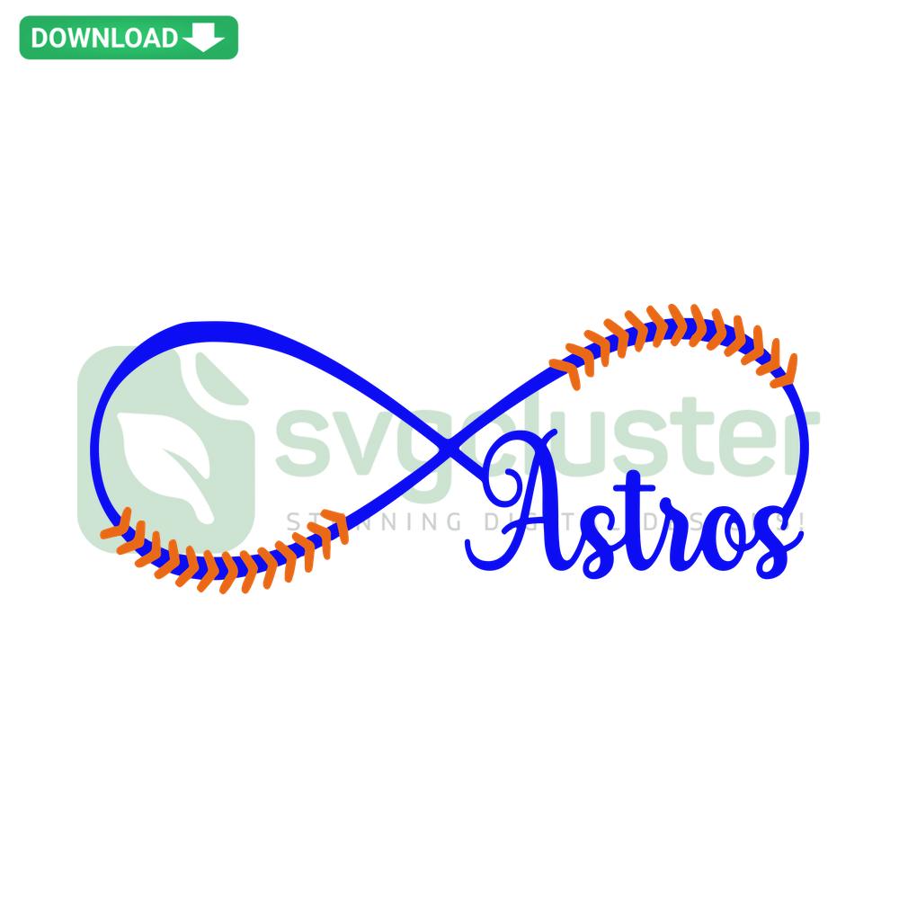 Houston Astros Infinity Baseball SVG design, digital download, featuring team logo intertwined with infinity symbol.