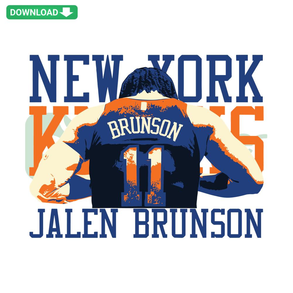 Jalen Brunson New York Knicks SVG, Cut File Design; Ideal for DIY Projects, Featuring Brunson Jersey and Knicks Logo.