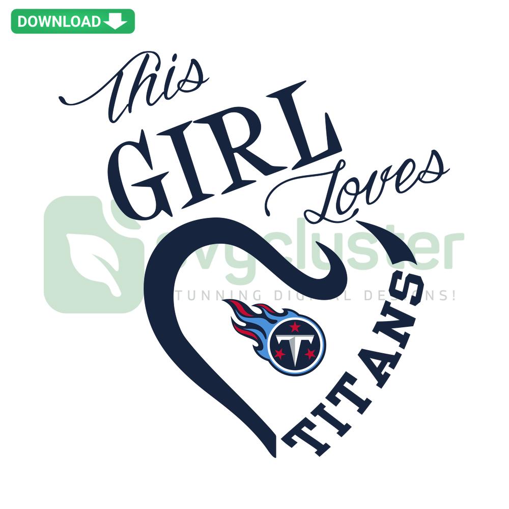 This Girl Loves Titans SVG - Editable, Purple and White Design for Cricut Projects, Download Digital File, Sports Fan Art