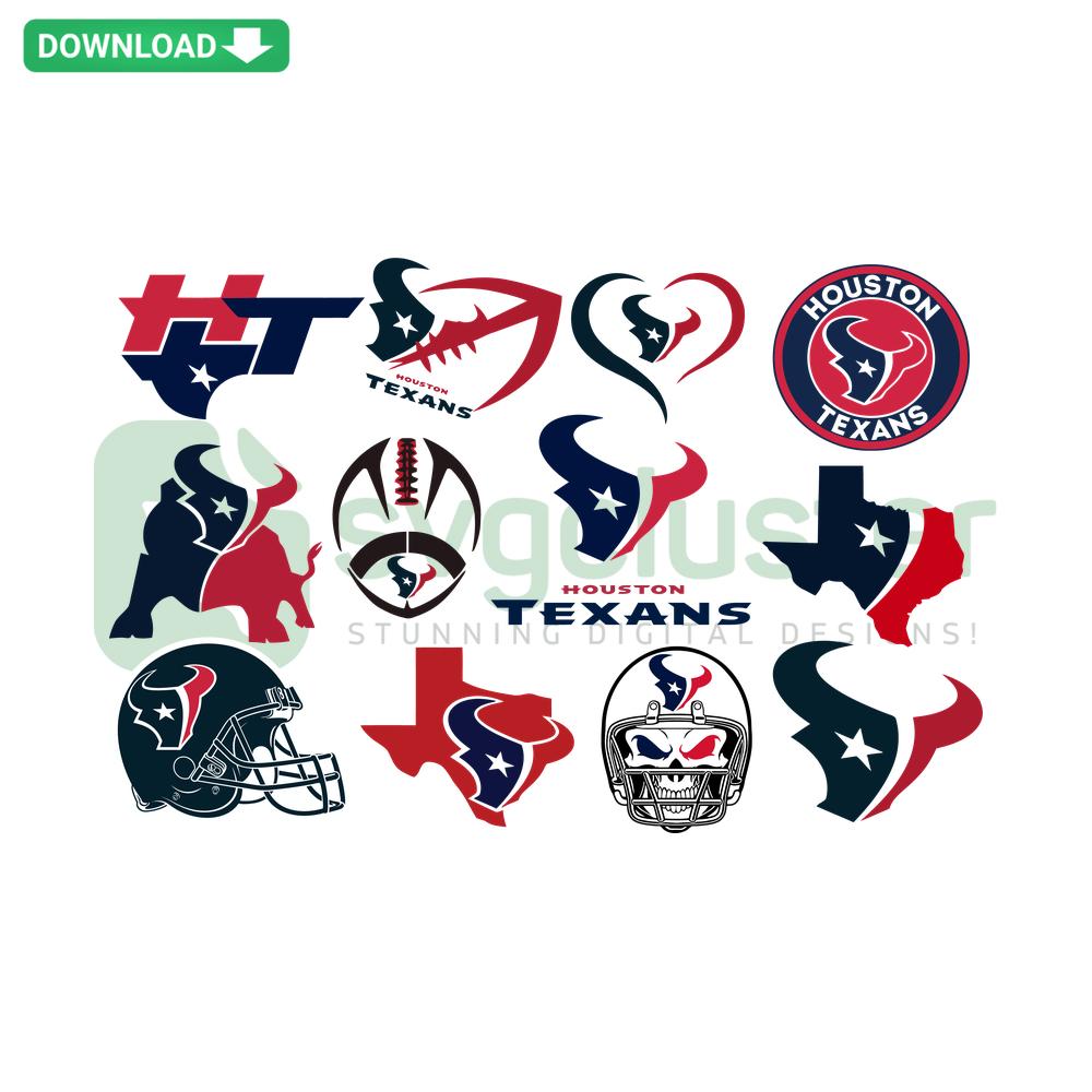 Houston Texans Logo Bundle SVG Sport NFL Team, stylish SVG files featuring the iconic Texans logo, ideal for T-shirts and fan apparel.