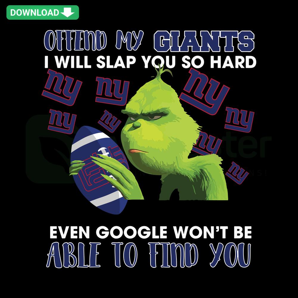 Offend My Giants I Will Slap You So Hard SVG, bold text design with playful typography. Download SVG for crafts, DIY projects.