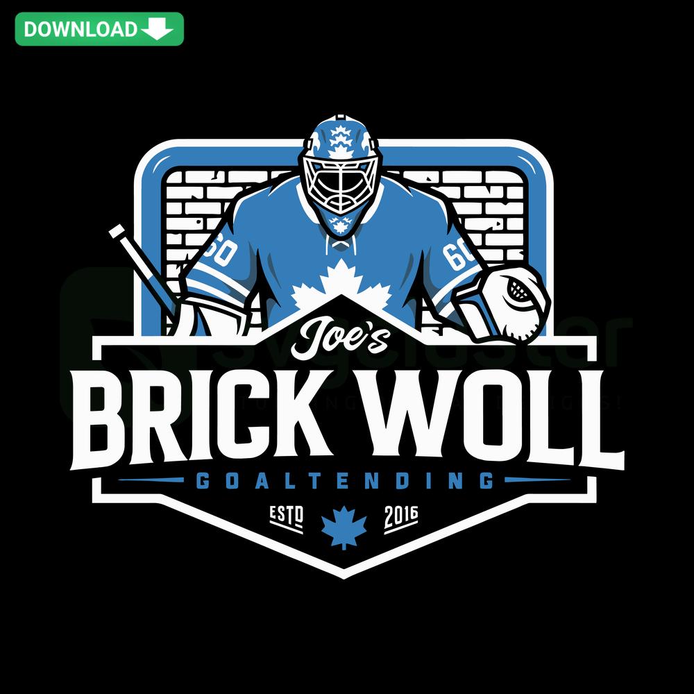 Toronto Maple Leafs Joseph Woll Goaltending SVG, Editable Cricut Design, Hockey Sports Graphic, Goalie Helmet, Blue and White Theme.