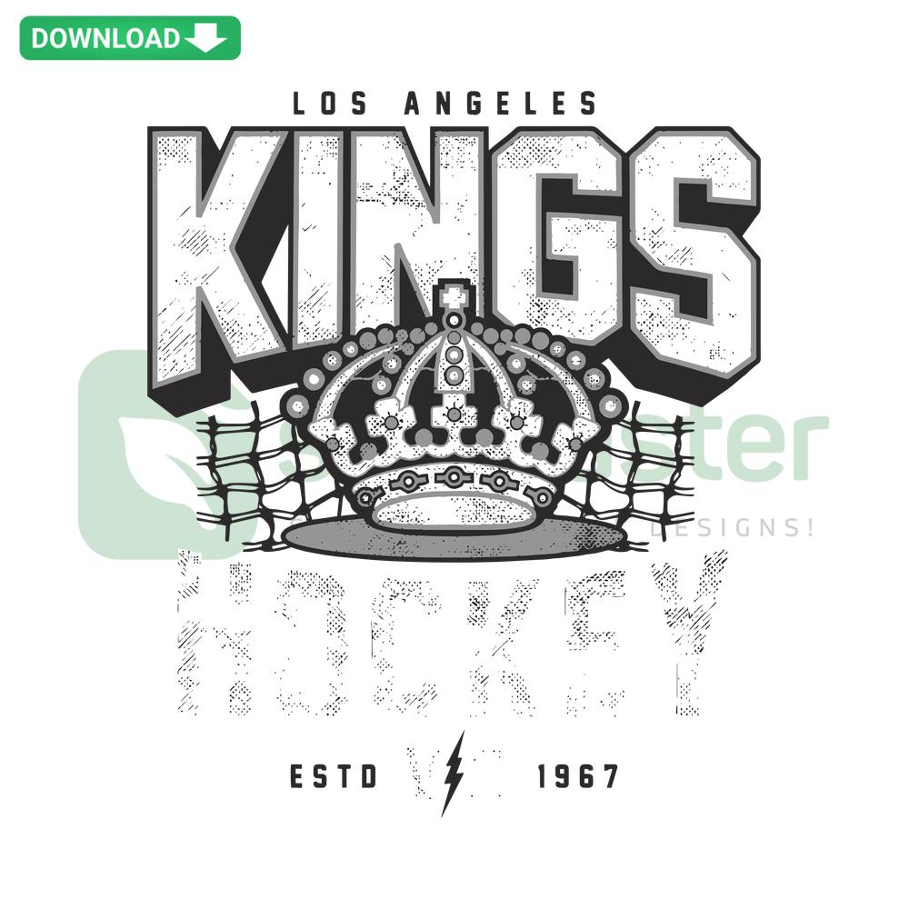 Crown Kings Hockey Los Angeles NHL SVG, Premium Design, Digital Download, Royalty-themed Graphics, Sports-themed File, AI-ready.