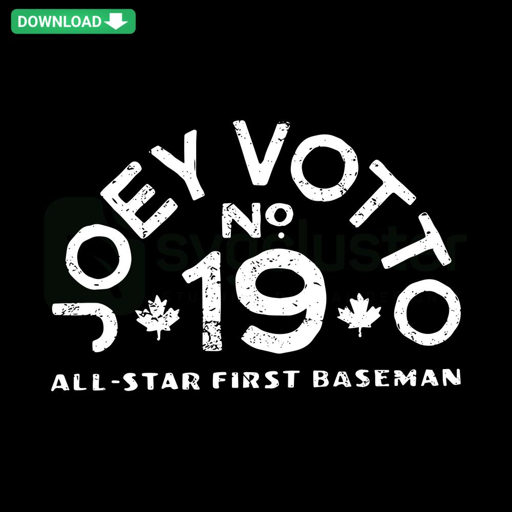 Joey Votto Toronto All Star First Baseman 19 SVG, Printable Craft Baseball Design, Sports Vector, Digital Download