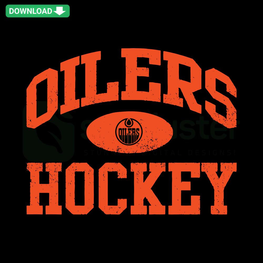 Edmonton Oilers Power SVG Design, Vector Hockey Art featuring team logo, dynamic lines, bold colors, perfect for sports fans.