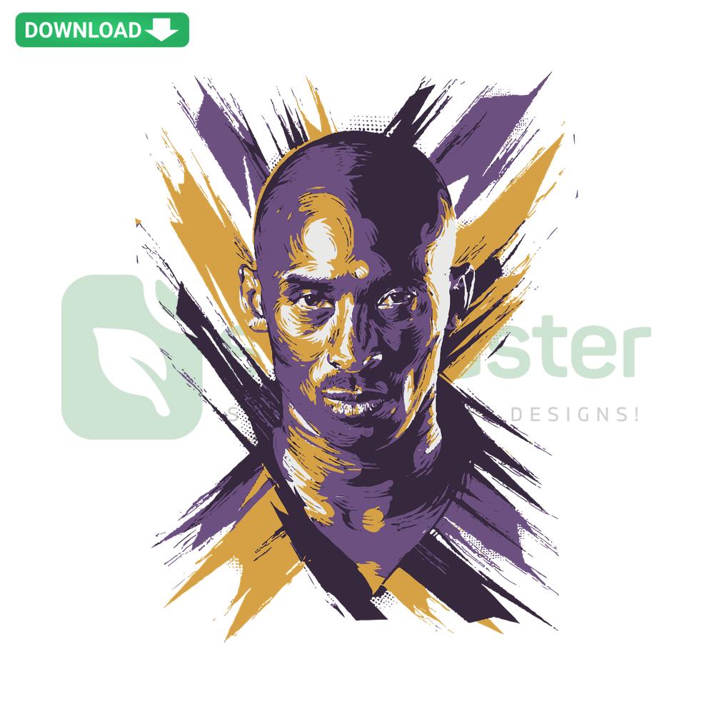 Legend Kobe Bryant SVG Digital Download: High-Resolution, Iconic Kobe Pose, Ideal for Crafts & Apparel Designs.
