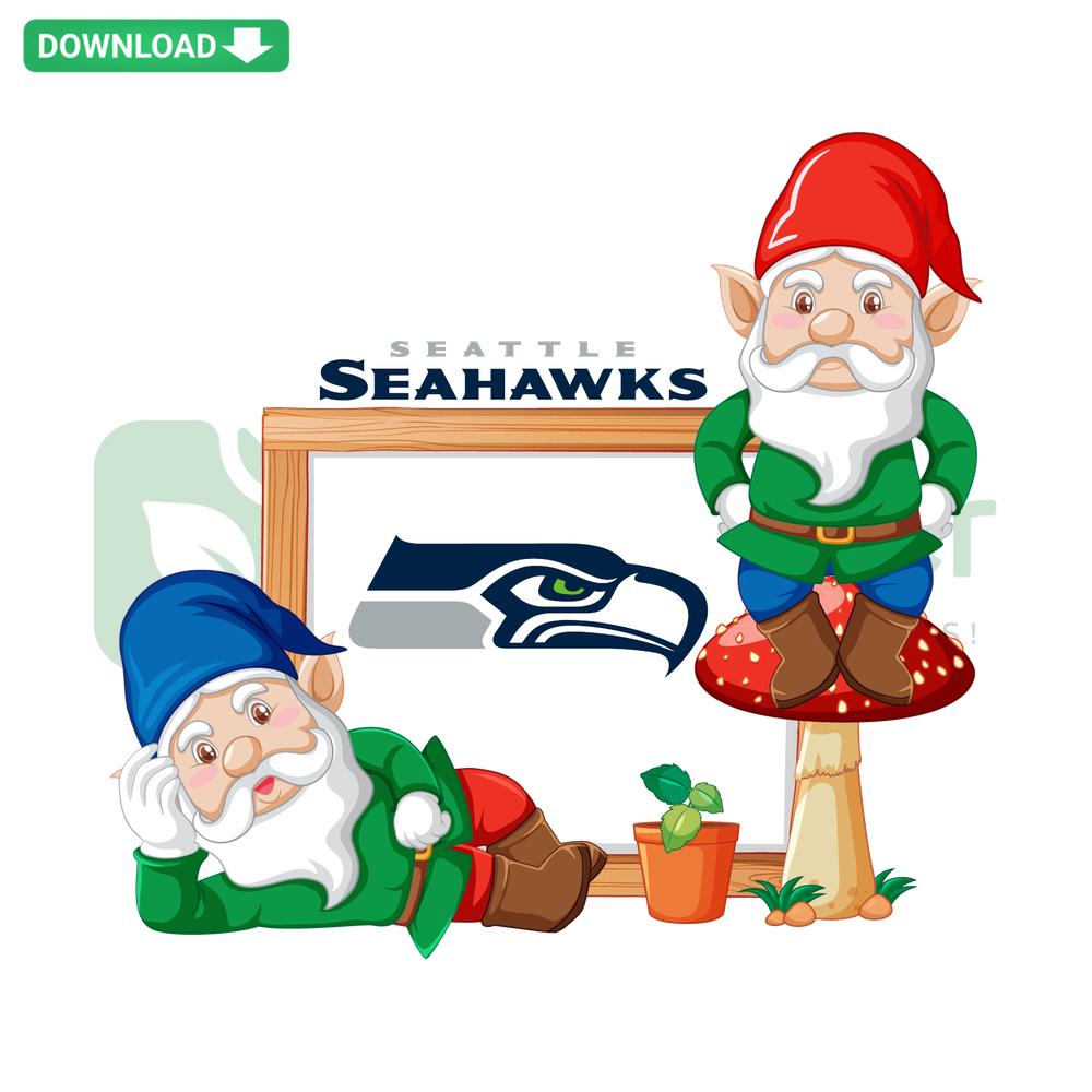 Seattle Seahawks Gnome SVG, Digital Download, Printable Design, NFL Team Spirit, Fan Art, Craft Cut File, Seahawks Mascot Illustration