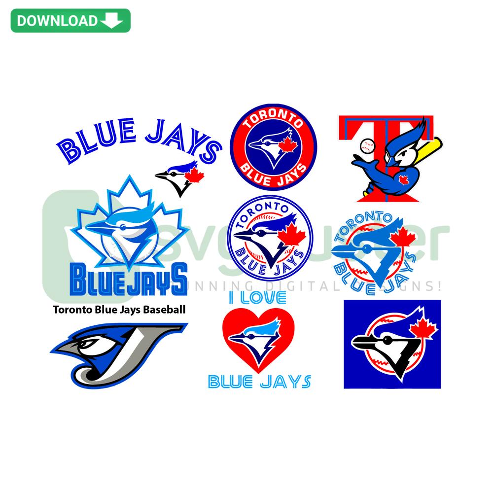 Toronto Blue Jays SVG Bundle Digital Download, Custom Designs, Blue Jays Logo, Sports Team Graphic Files, SVG for Cricut