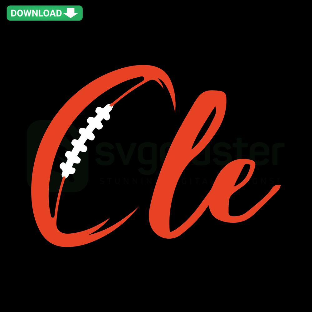 Cleveland Browns Football SVG Digital Download: Logo design, orange helmet, iconic sports art for graphic designers, high-quality SVG.