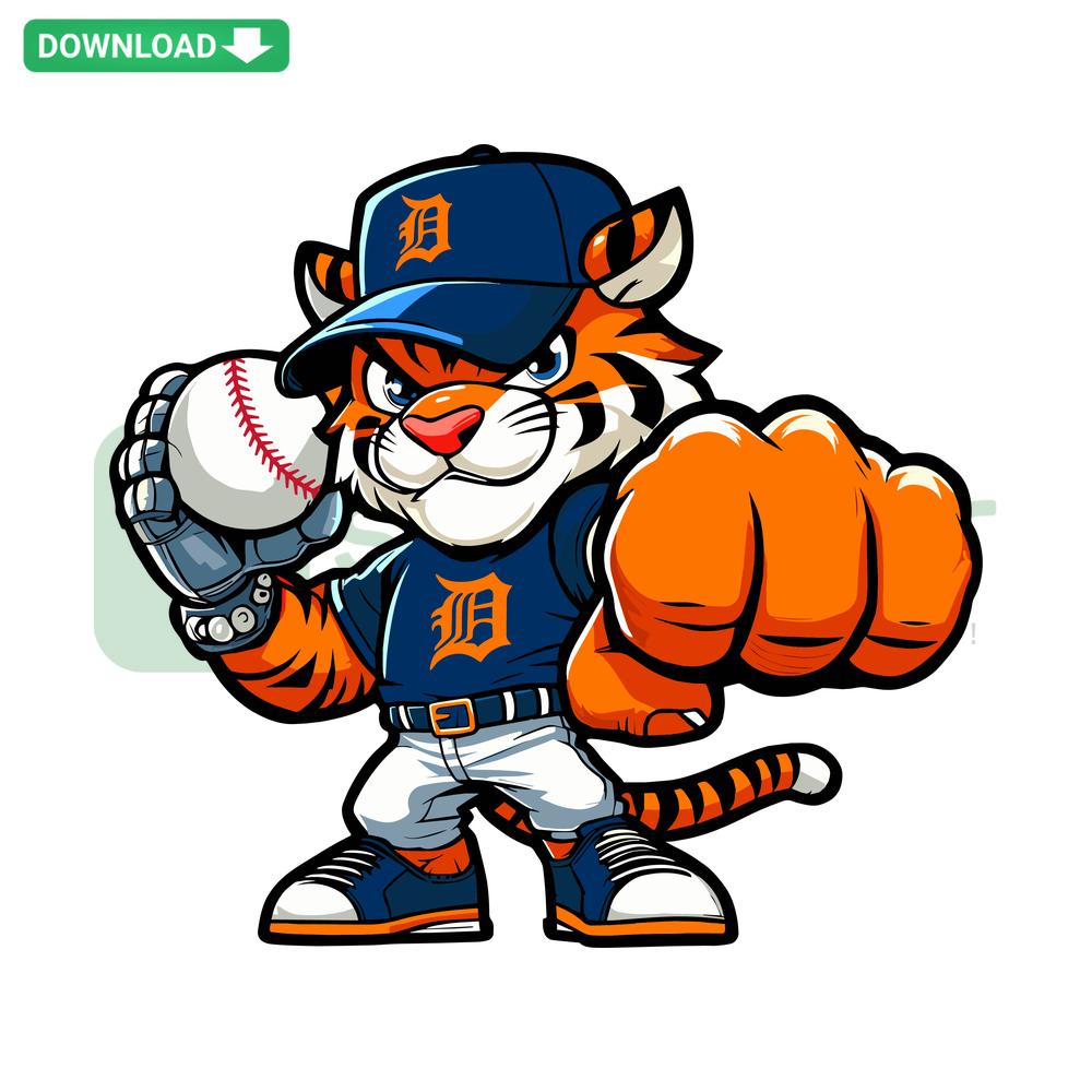 Detroit Tigers Baseball SVG Design, High-Quality Cricut Download, Vector File for DIY Crafts, MLB Logo, Sports Art, Cut File