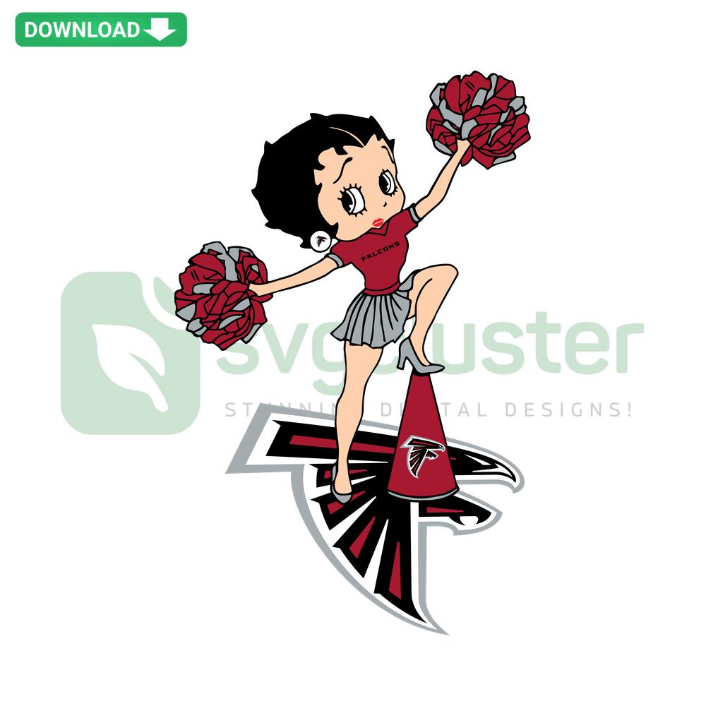 Atlanta Falcons Fangirl SVG design featuring team logo & feminine elements, perfect for crafting and digital downloads.
