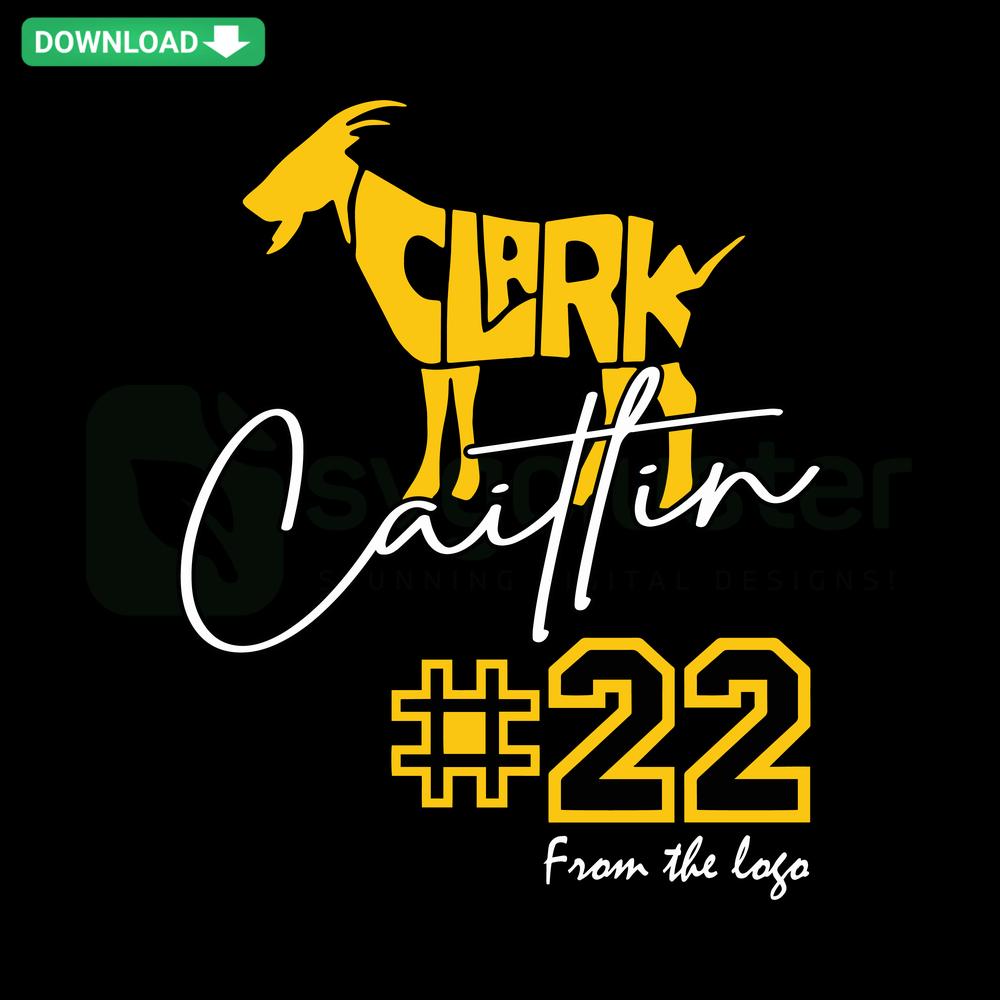 GOAT Clark Caitlin 22 From The Logo SVG Design, Instant Digital Download, Basketball-inspired Vector Art Files