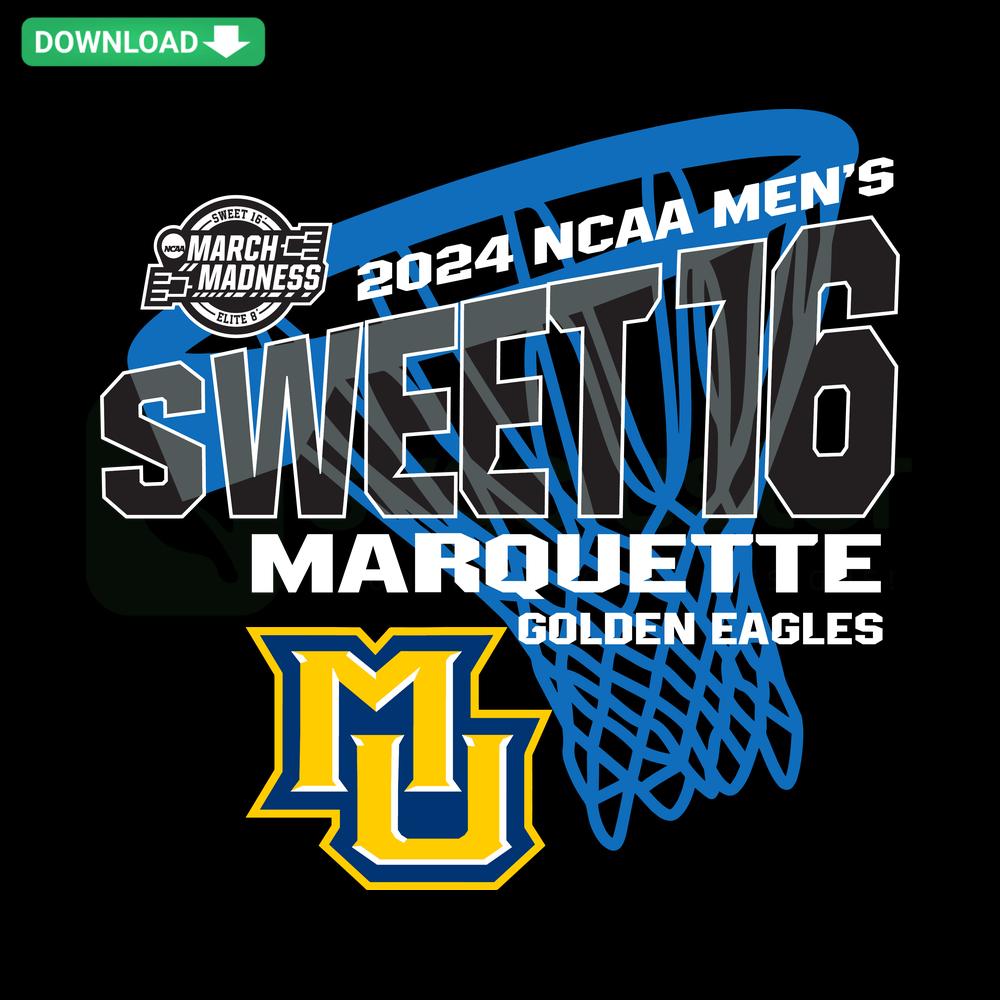 Marquette Golden Eagles 2024 Basketball SVG, high-resolution NCAA themed SVG design, perfect for sports merchandise crafts.