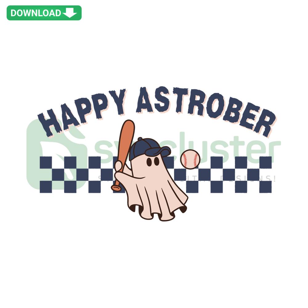 Happy Astrober Astros Postseason SVG Download - MLB Playoffs Cricut Design, Cheerful Astros Graphics for Crafting