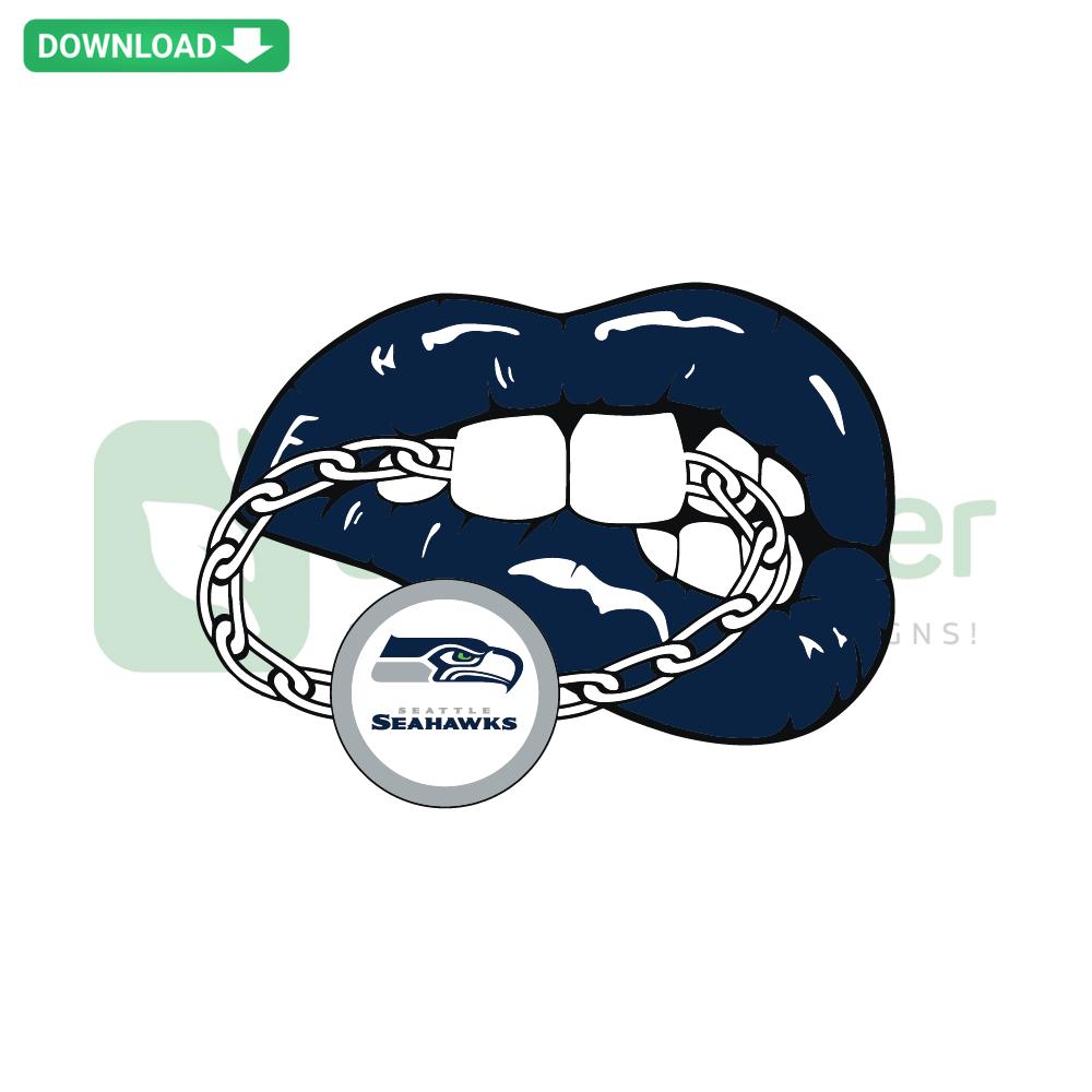 Seattle Seahawks lips SVG, vibrant football team design, instant digital download, unique sports fan graphics.