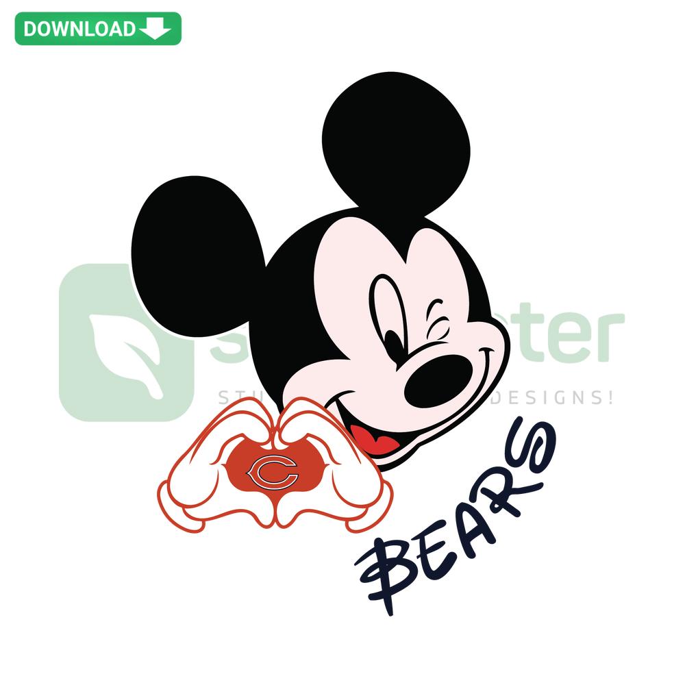 Mickey Loves Bears SVG: Cute Custom DIY Cricut Design, Perfect for Crafting Projects, Instant Digital Download