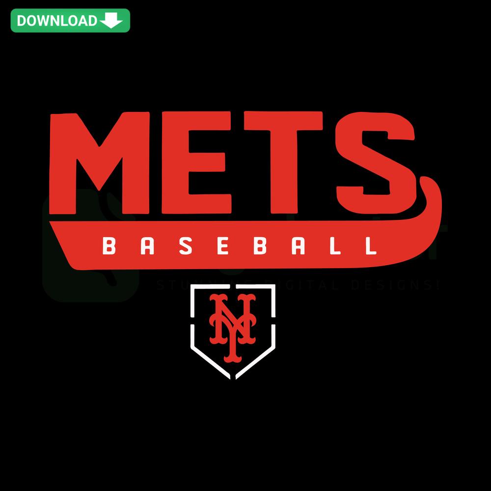 New York Mets Baseball SVG, Cricut Ready Download, Team Logo & Bat Design, Perfect for Crafting & Cutting Machines