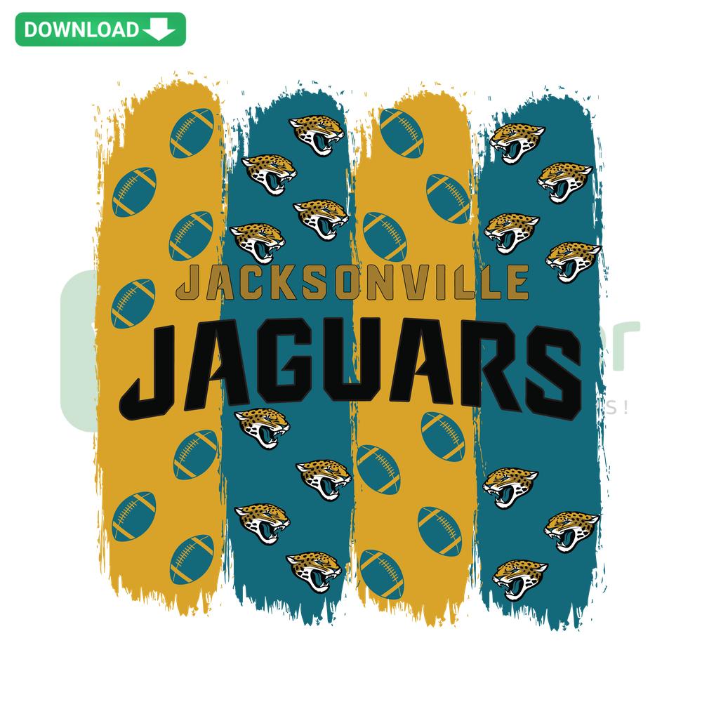 Jacksonville Jaguars Football SVG Pattern Design, Seamless SVG Crafting, Team Logo, Sports Themed Digital Cut File