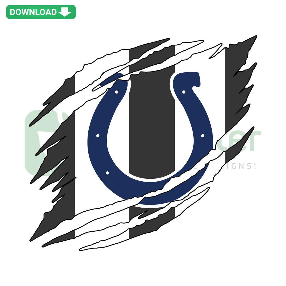 Indianapolis Colts Torn NFL SVG design for T-Shirts, featuring logo in distressed style, perfect for Colts fans and apparel crafting.