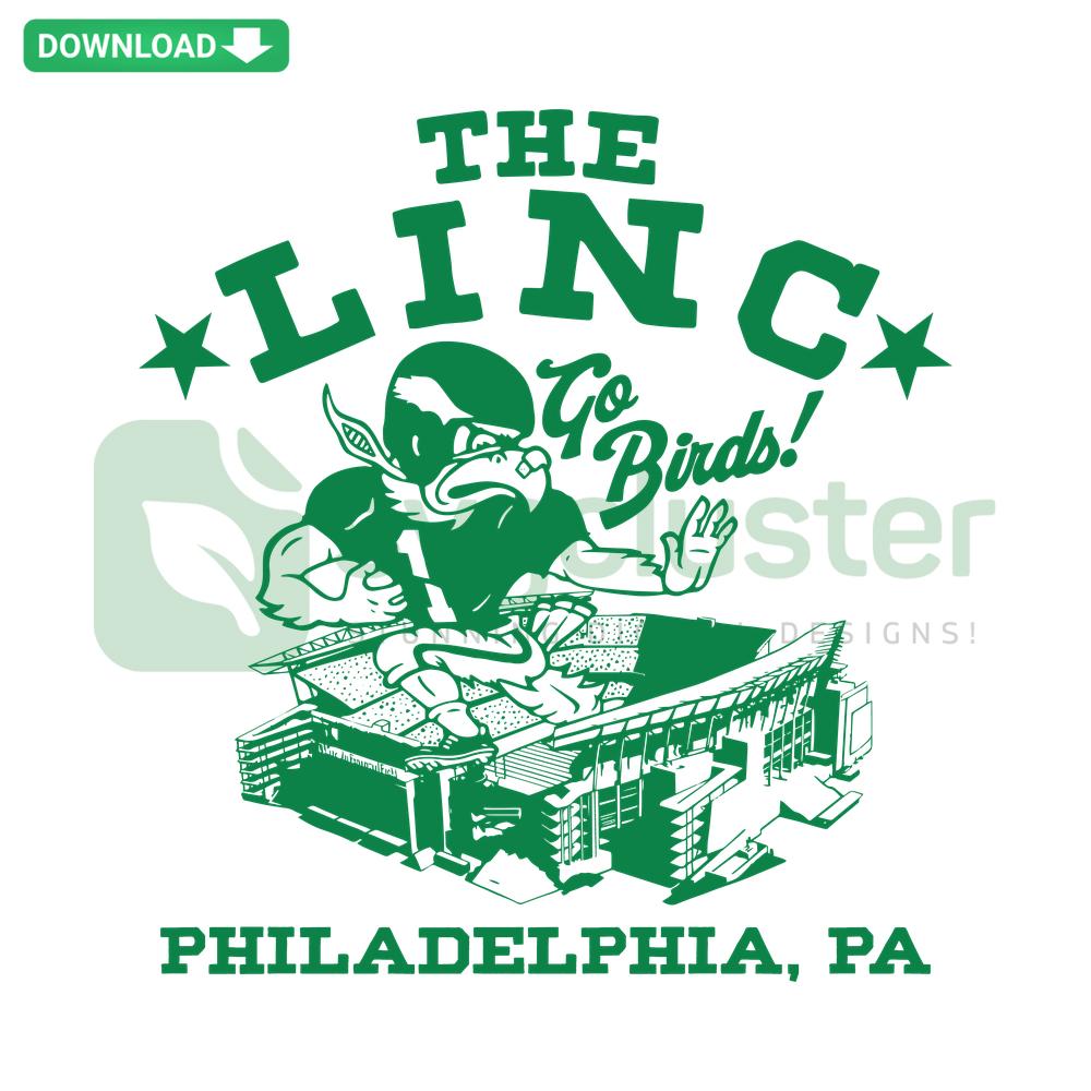 Philadelphia Eagles SVG, football design, craft patterns, The Linc stadium silhouette, perfect for sports-themed DIY projects.