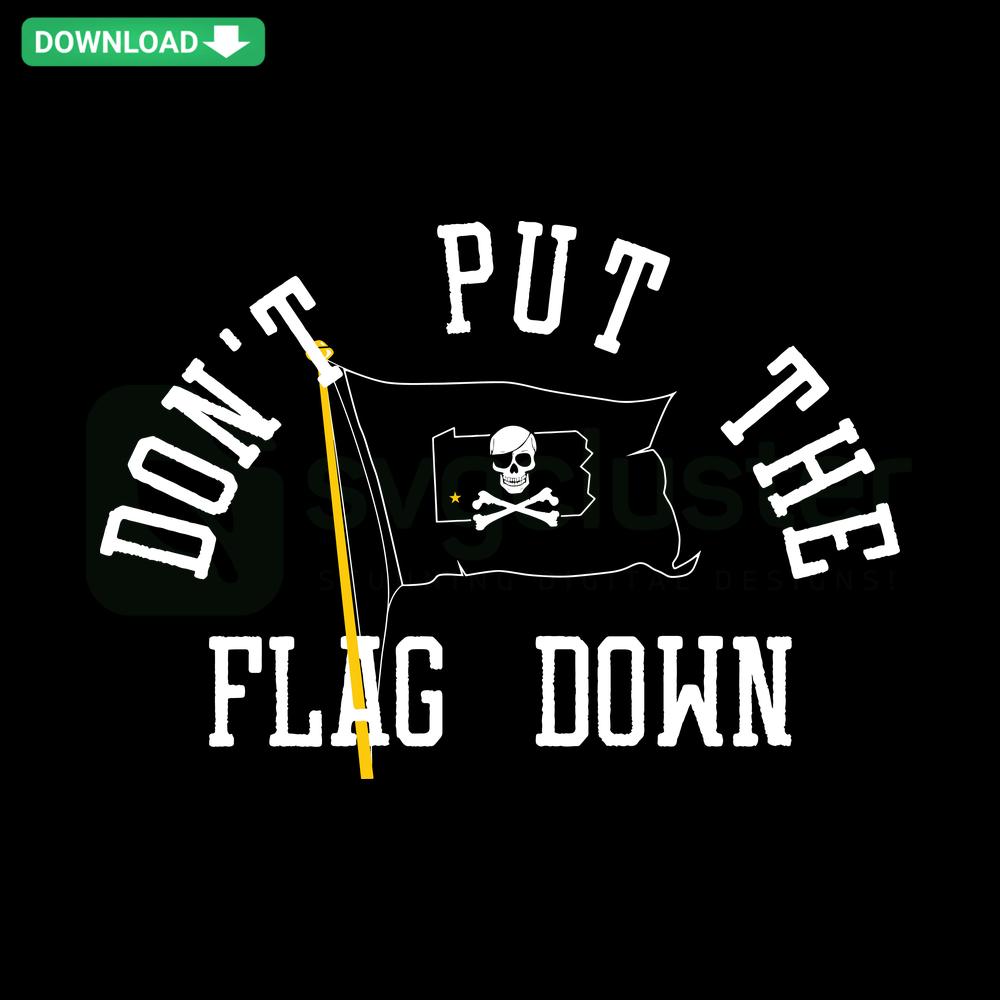 Pittsburgh Pirates Flag SVG design for Cricut featuring editable graphics, sports theme, and bold black-yellow color scheme.